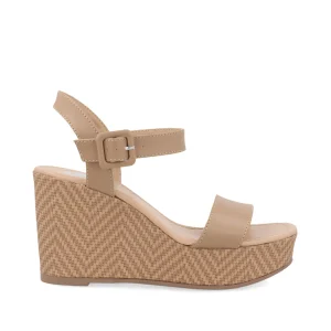 Sandalia Casual con plataforma Trender color Beige para Mujer