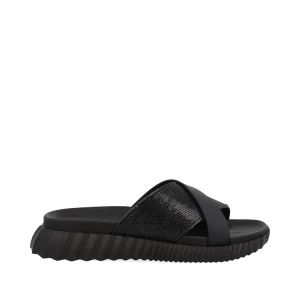 Sandalia Casual Trender color Negro para Mujer con Brillos