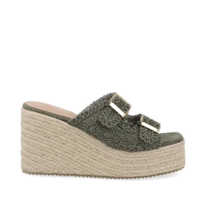 Sandalia Casual Trender color Verde para Mujer