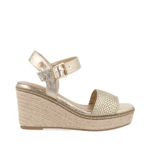 Sandalia Casual con plataforma Trender color Oro para Mujer