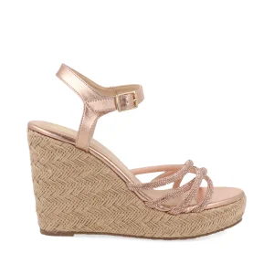 Sandalia Casual Trender color Oro para Mujer