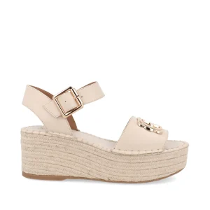 Sandalia Casual Trender color Hueso para Mujer