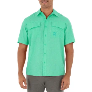 CAMISA DE HOMBRE MANGA CORTA HEATHER TEXTURED / GUY HARVEY